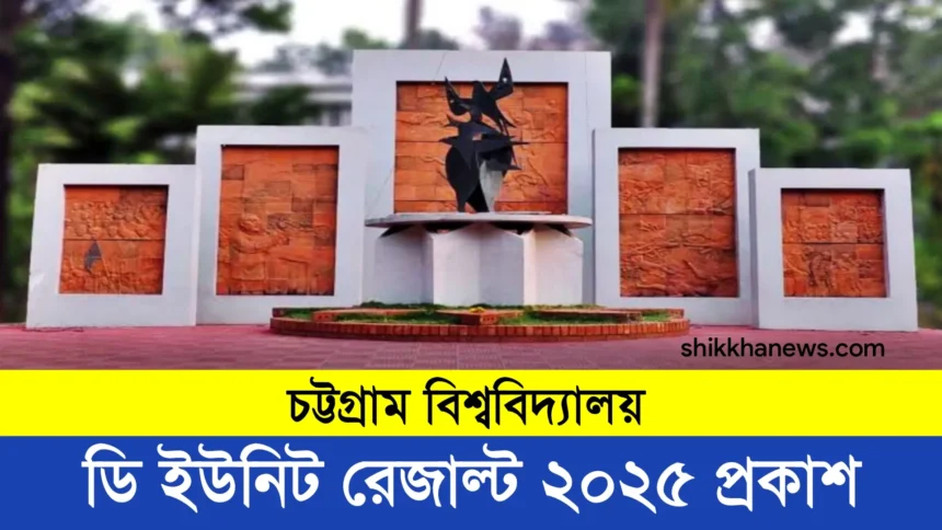 চট্টগ্রাম বিশ্ববিদ্যালয় ডি ইউনিট রেজাল্ট ২০২৫ প্রকাশ।