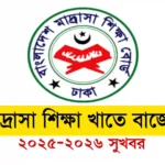মাদ্রাসা শিক্ষা খাতে বাজেট ২০২৫-২০২৬ সুখবর।